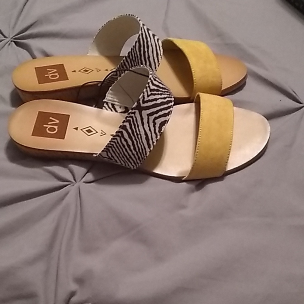 Dolca Vita Zebra Print Strappy Slide Sandals - Picture 3 of 5